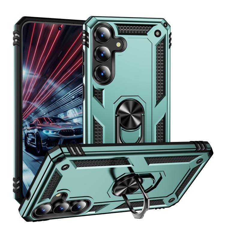 

For Samsung Galaxy S25 FE 5G Shockproof TPU + PC Phone Case(Dark Green)