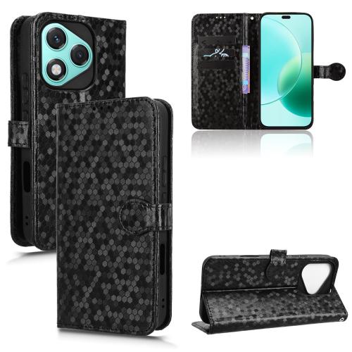 

For Honor 400 Lite Honeycomb Dot Texture Leather Phone Case(Black)