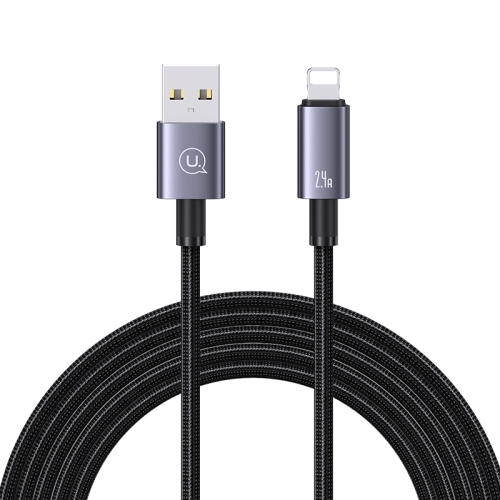 

USAMS US-SJ669 USB To 8 Pin 2.4A Fast Charge Data Cable, Length: 2m(Black)