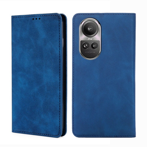 

For OPPO Reno 10 5G / Pro 5G Global Skin Feel Magnetic Leather Phone Case(Blue)