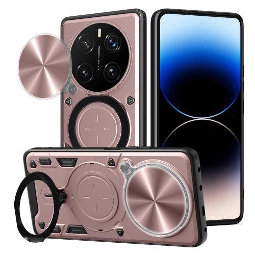 

For Honor Magic7 Pro CD Texture Sliding Camshield Magnetic Holder Phone Case(Pink)