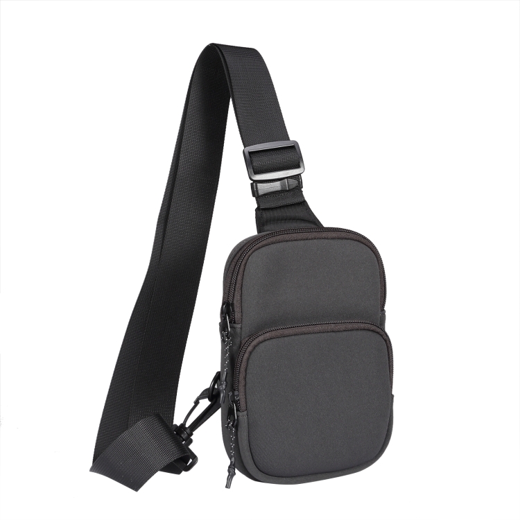 

Nylon Fashion Chest Bag Mobile Phone Bag 5.5-7.2 inch Universal(Grey)