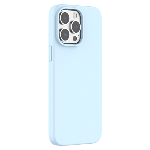 

For iPhone 15 Pro Max Mutural Yuemu Series Liquid Silicone Phone Case(Light Blue)