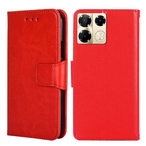 For Infinix Note 40 Pro 5G Crystal Texture Leather Phone Case(Red) muslady 8 дюймов b note crystal singing sound bowl set