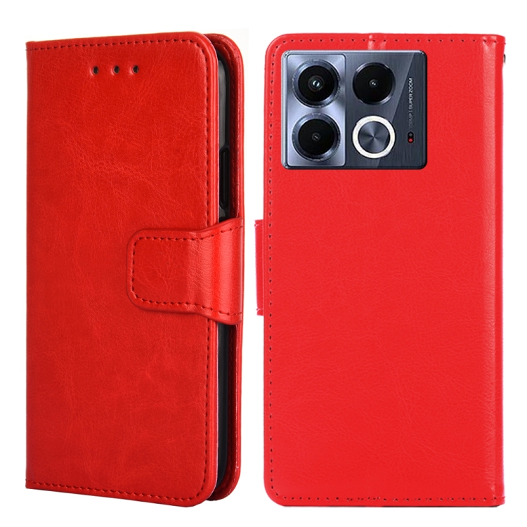 

For Infinix Note 40 5G Crystal Texture Leather Phone Case(Red)