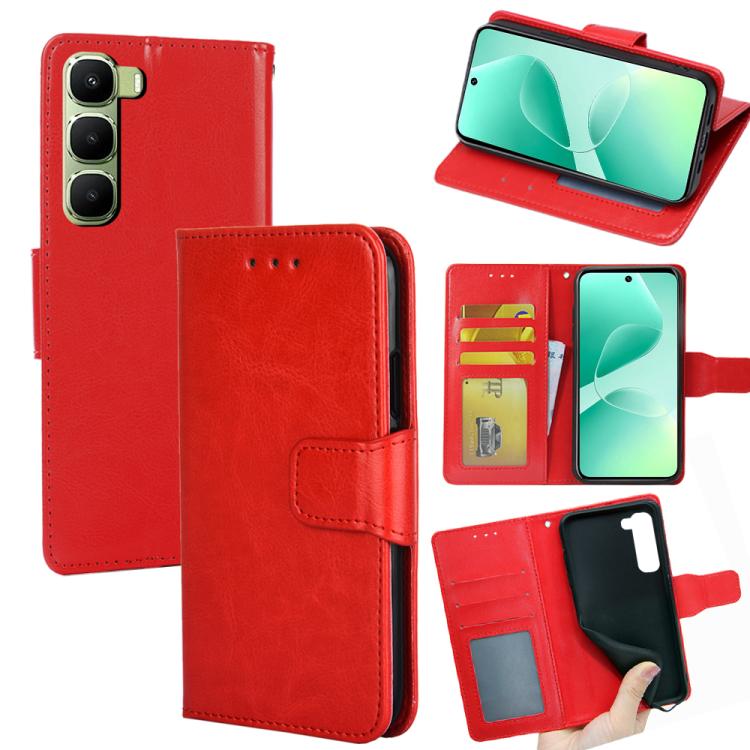 

For Infinix Hot 60 5G Crystal Texture Leather Phone Case(Red)