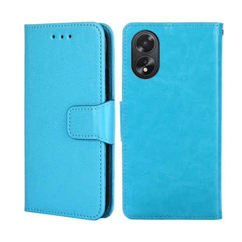 

For OPPO A38 4G / A18 4G Crystal Texture Leather Phone Case(Sky Blue)
