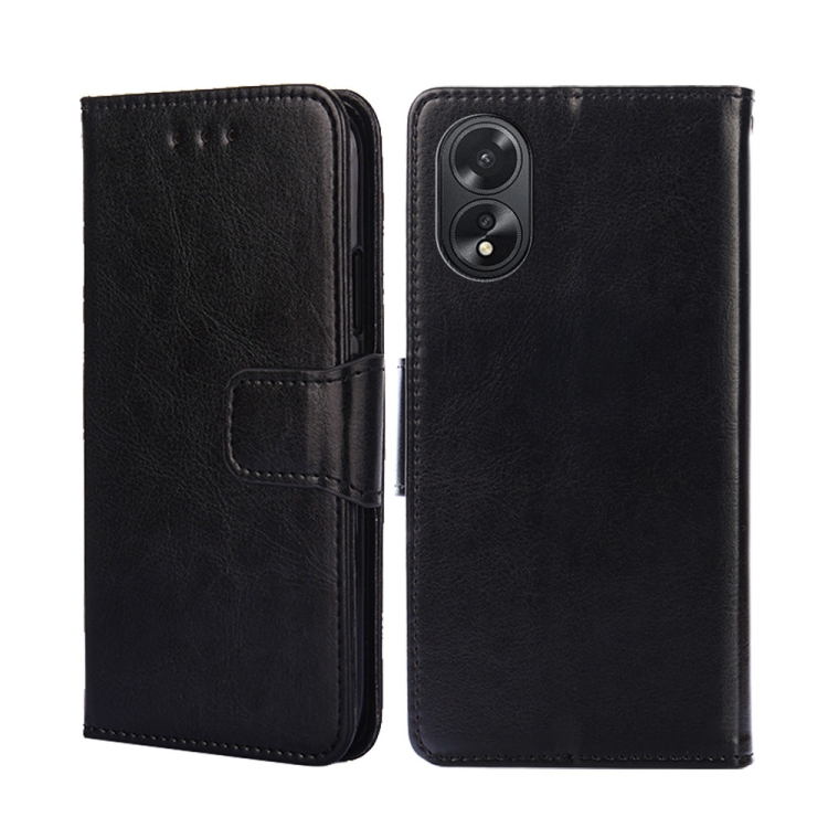 

For OPPO A38 4G / A18 4G Crystal Texture Leather Phone Case(Black)