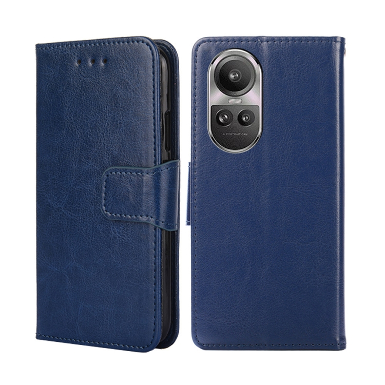 

For OPPO Reno10 5G / Pro 5G Global Crystal Texture Leather Phone Case(Royal Blue)
