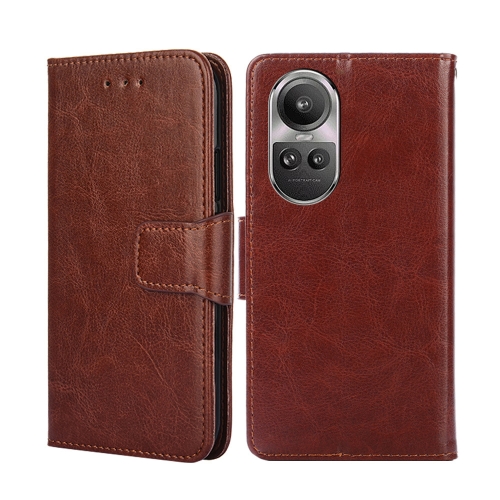 

For OPPO Reno10 5G / Pro 5G Global Crystal Texture Leather Phone Case(Brown)
