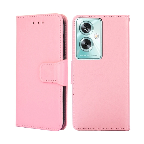 

For OPPO A79 5G Crystal Texture Leather Phone Case(Pink)