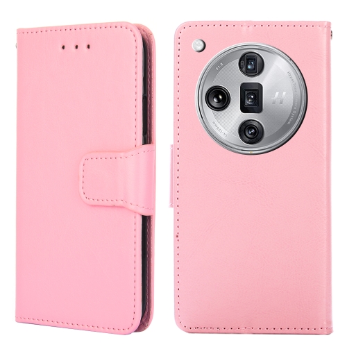 

For OPPO Find X7 Ultra 5G Crystal Texture Leather Phone Case(Pink)