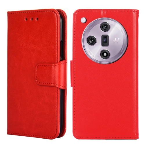 

For OPPO Find X7 Crystal Texture Leather Phone Case(Red)
