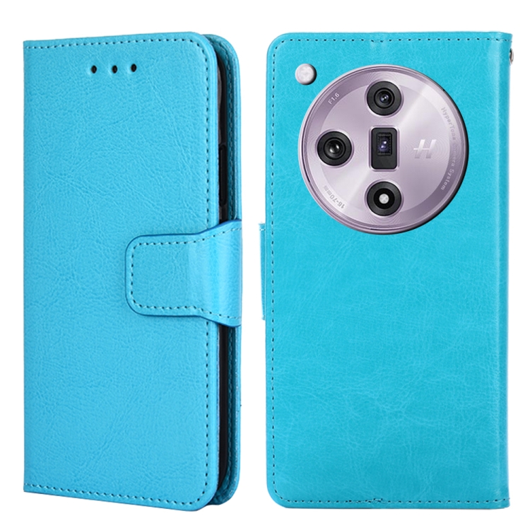 

For OPPO Find X7 Crystal Texture Leather Phone Case(Sky Blue)