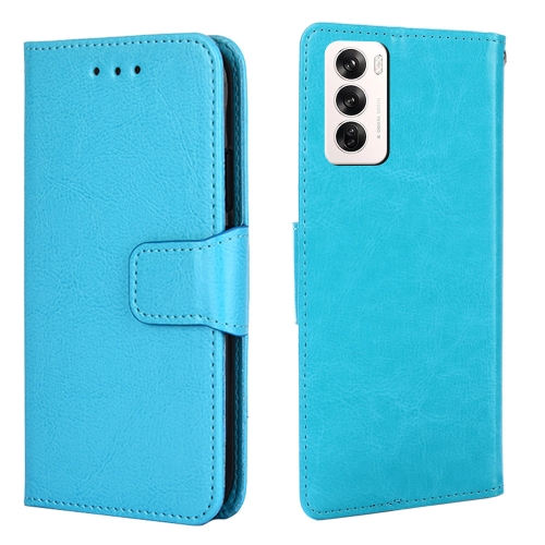 For OPPO Reno12 5G Global Crystal Texture Leather Phone Case(Sky Blue)