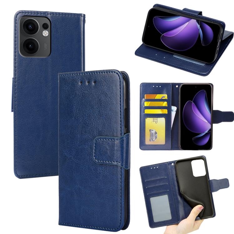 

For OPPO Reno13 F 5G / 4G Crystal Texture Leather Phone Case(Royal Blue)