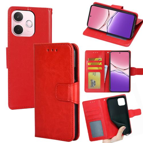 

For OPPO A5 Pro 5G Global Crystal Texture Leather Phone Case(Red)