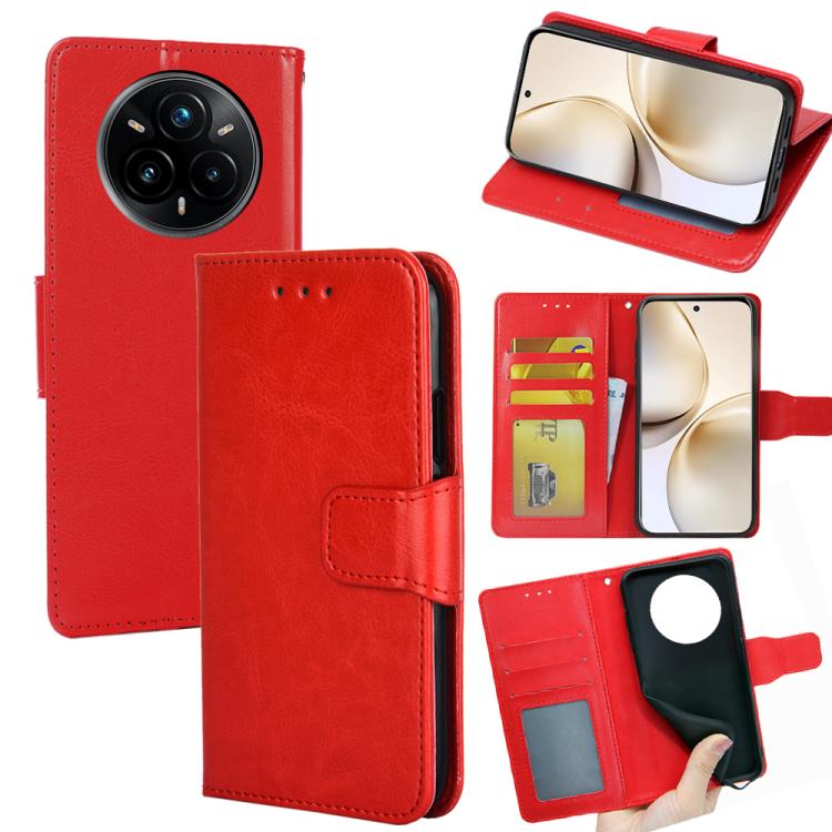 

For Realme 14 Pro+ 5G Crystal Texture Leather Phone Case(Red)