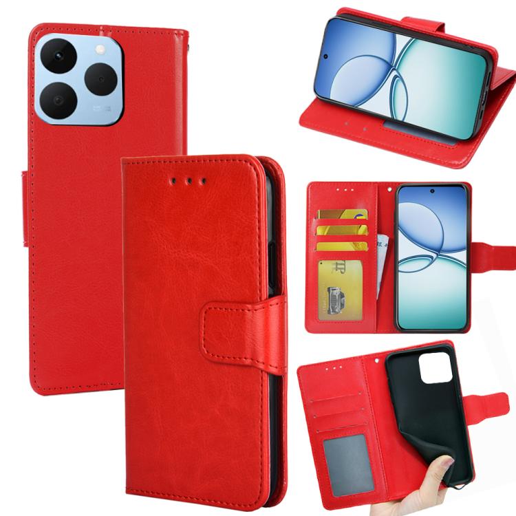 

For Realme 15T 5G Global Crystal Texture Leather Phone Case(Red)