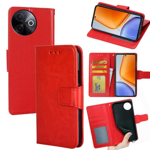 

For vivo Y39 5G Global Crystal Texture Leather Phone Case(Red)