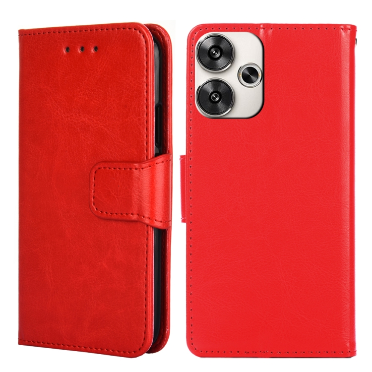 

For Xiaomi Redmi Turbo 3 5G Crystal Texture Leather Phone Case(Red)