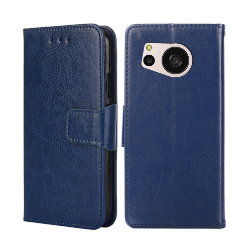 

For Sharp Aquos Sense 8 Crystal Texture Leather Phone Case(Royal Blue)