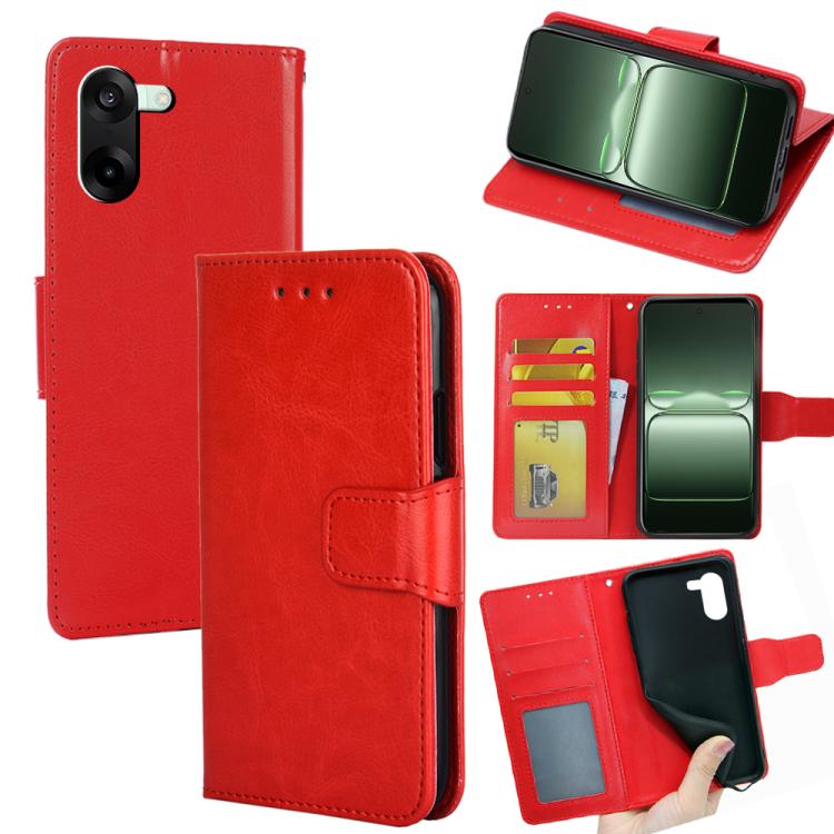 

For OnePlus Ace 5 Racing / Nord CE5 Crystal Texture Leather Phone Case(Red)