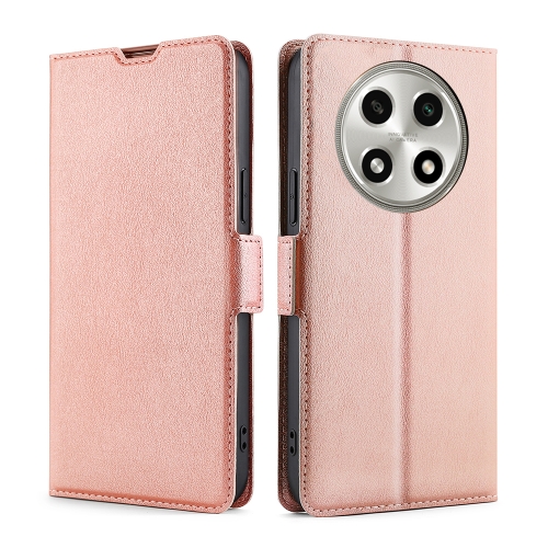 

For OPPO A2 Pro 5G Ultra-thin Voltage Side Buckle Horizontal Flip Leather Phone Case(Rose Gold)