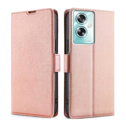 

For OPPO A79 5G Ultra-thin Voltage Side Buckle Horizontal Flip Leather Phone Case(Rose Gold)