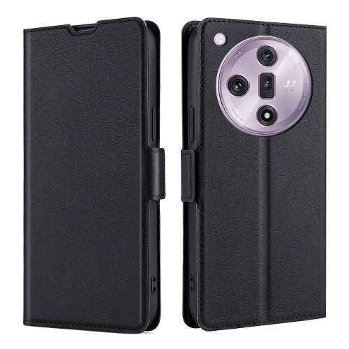 

For OPPO Find X7 5G Ultra-thin Voltage Side Buckle Horizontal Flip Leather Phone Case(Black)