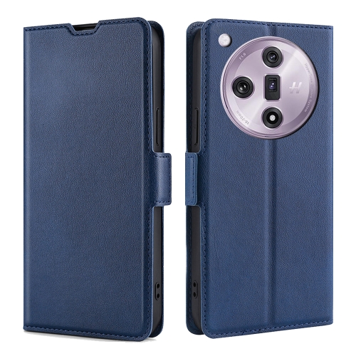 

For OPPO Find X7 5G Ultra-thin Voltage Side Buckle Horizontal Flip Leather Phone Case(Blue)