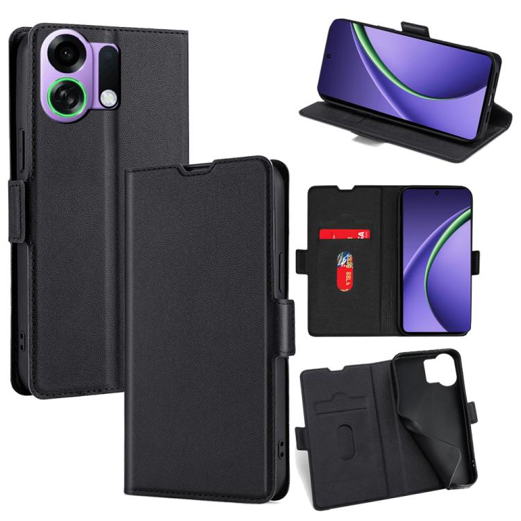

For OPPO K13 Turbo 5G Ultra-thin Voltage Side Buckle Horizontal Flip Leather Phone Case(Black)