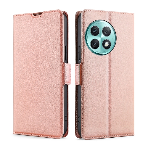 

For OnePlus Ace 2 Pro Ultra-thin Voltage Side Buckle Horizontal Flip Leather Phone Case(Rose Gold)
