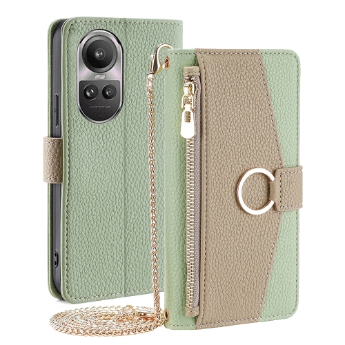 

For OPPO Reno10 5G / Pro 5G Global Crossbody Litchi Texture Leather Phone Case(Green)