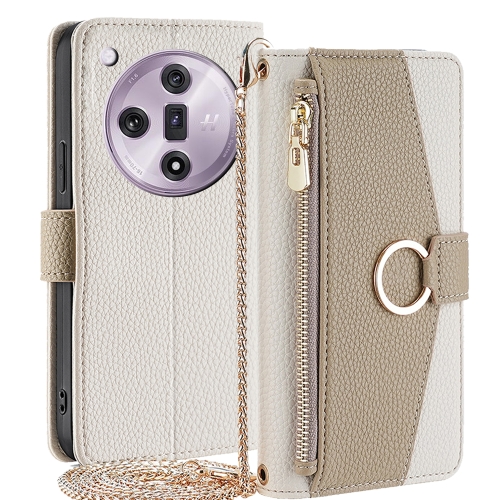 

For OPPO Find X7 5G Crossbody Litchi Texture Leather Phone Case(White)