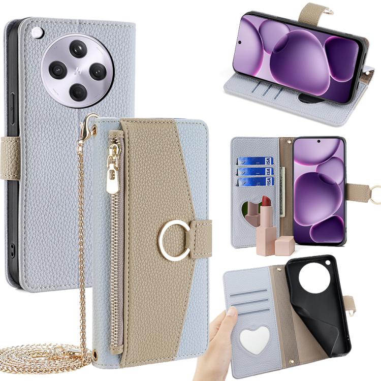 

For OPPO Find X8s+ 5G Crossbody Litchi Texture Leather Phone Case(Blue)