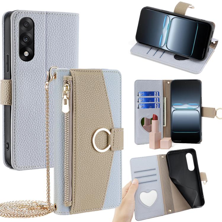 

For OnePlus Ace 5 Ultra / Nord 5 Crossbody Litchi Texture Leather Phone Case(Blue)