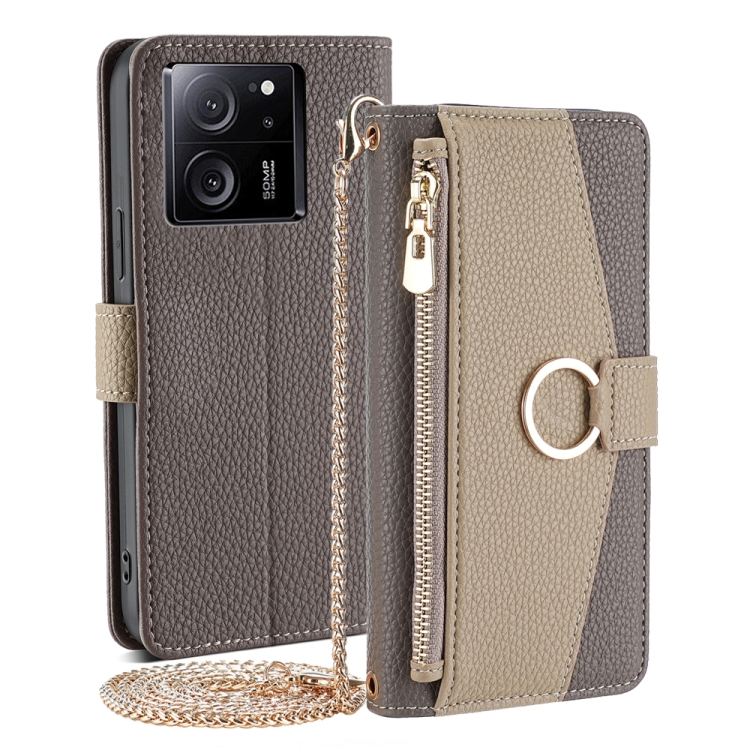 

For Xiaomi Redmi K60 Ultra Crossbody Litchi Texture Leather Phone Case(Grey)