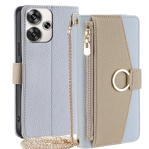 For Xiaomi Redmi Turbo 3 5G Crossbody Litchi Texture Leather Phone Case(Blue)