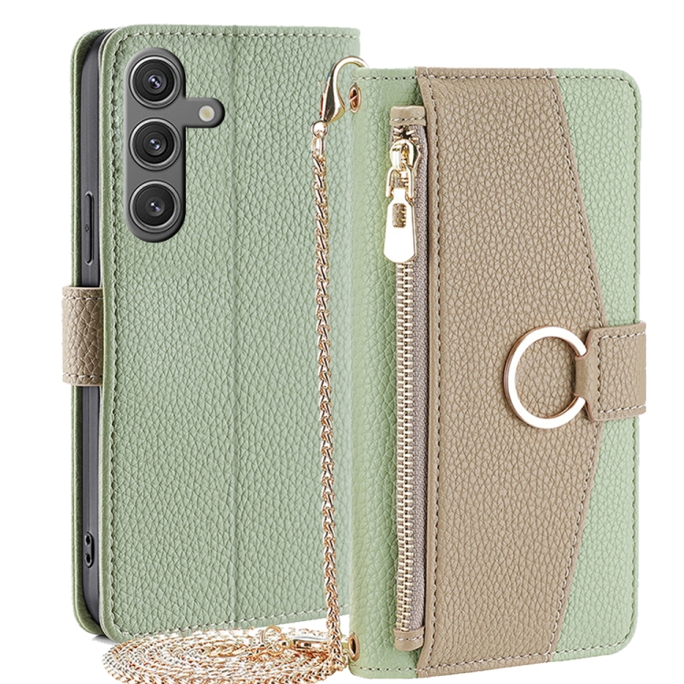 

For Samsung Galaxy S24 5G Crossbody Litchi Texture Leather Phone Case(Green)