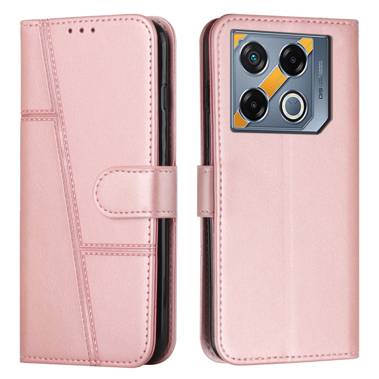 

For Infinix GT 20 Pro Stitching Calf Texture Buckle Leather Phone Case(Pink)