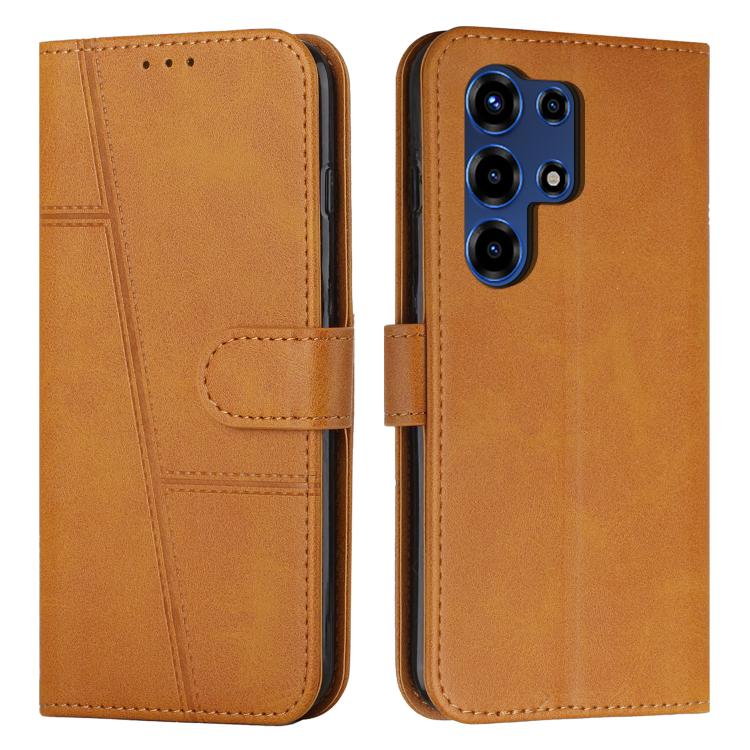 

For itel Super 26 Ultra Stitching Calf Texture Buckle Leather Phone Case(Yellow)