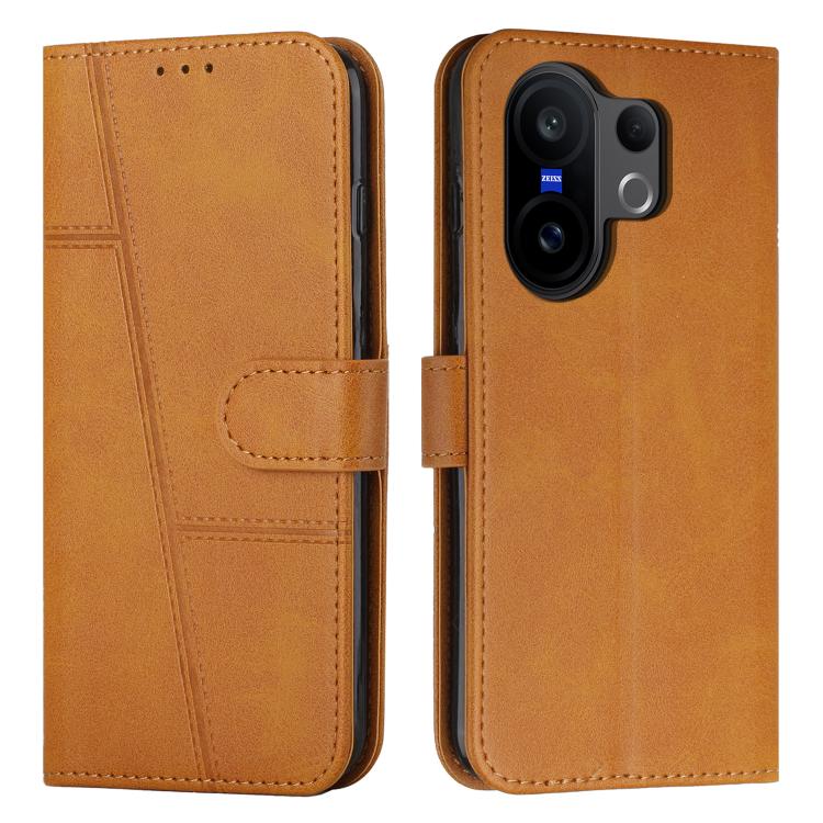 

For vivo X200 FE / S30 Pro mini Stitching Calf Texture Buckle Leather Phone Case(Yellow)