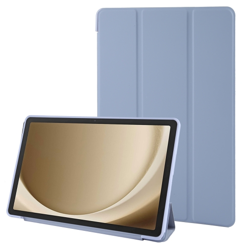 

For Samsung Galaxy Tab A9+ Tri-fold Holder Flip Horizontal Flip TPU Leather Tablet Case(Lavender Grey)