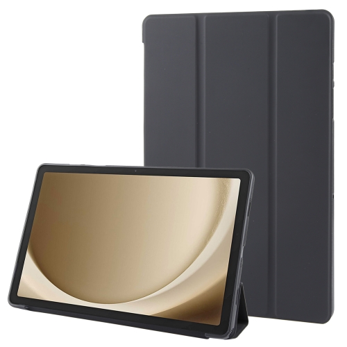 

For Samsung Galaxy Tab A9+ Tri-fold Holder Flip Horizontal Flip TPU Leather Tablet Case(Black)