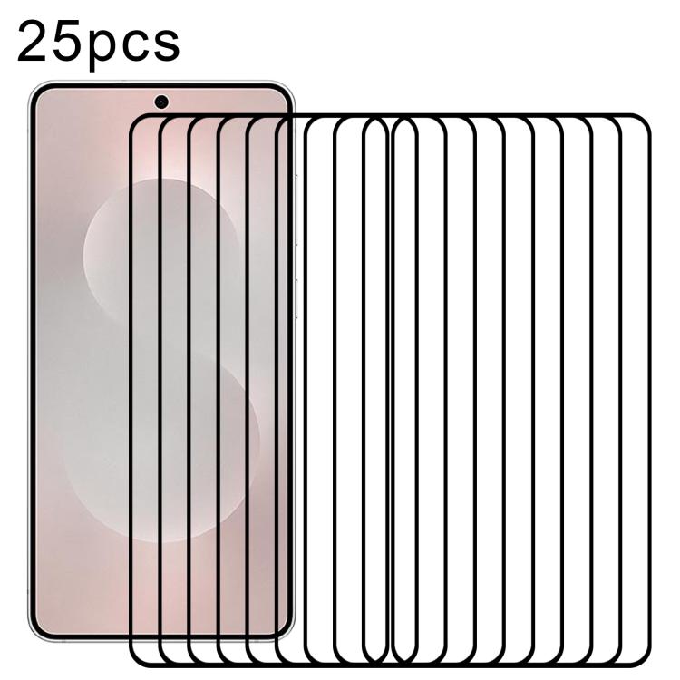 

For Samsung Galaxy S25 Edge 5G 25pcs Full Glue Screen Tempered Glass Film, Support Fingerprint Unlocking