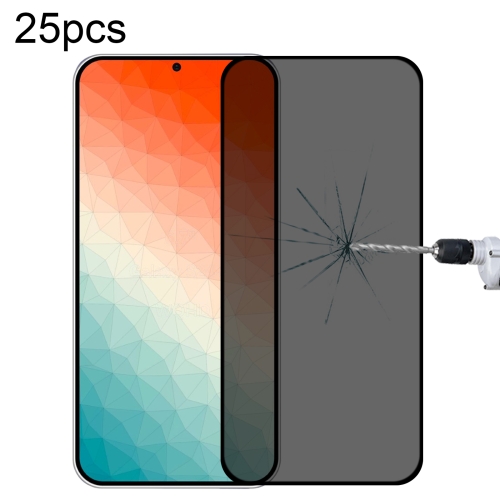 

For Samsung Galaxy S24 5G 25pcs Full Cover Anti-peeping Tempered Glass Film, Support Fingerprint Unlocking