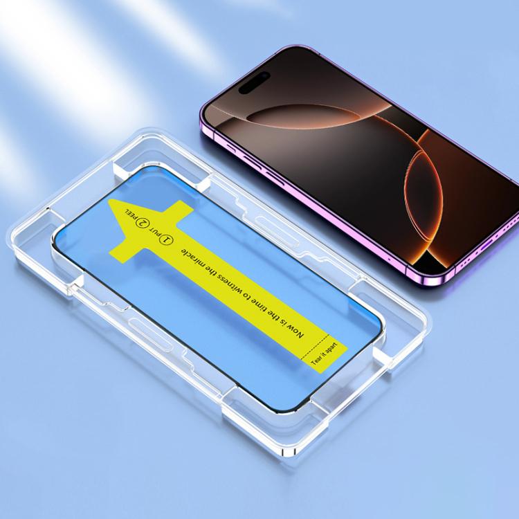 

For iPhone 16 Pro HD Fast Attach Dust-proof Anti-static Tempered Glass Film