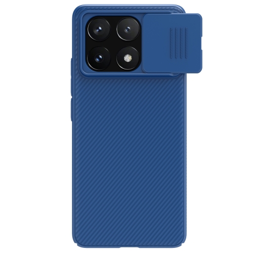 

For Xiaomi Redmi K70E / Poco X6 Pro 5G NILLKIN Black Mirror Series Camshield PC Phone Case(Blue)