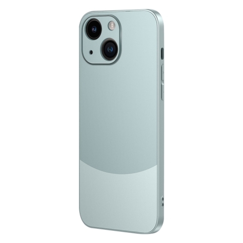 

For iPhone 15 Plus Two Color Frosted Shockproof Phone Case(Cyan)